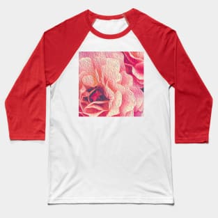 Pink Peony Flowers Light Baseball T-Shirt